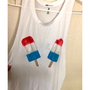 PINK • Red, White & Blue Popsicle Tank